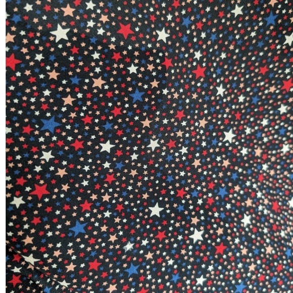 Madewell Star Print Ruffle Wrap Peplum Blouse Top Long Sleeve XL 100% Silk - Picture 4 of 8